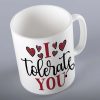 I Tolerate You Funny Gift Mug